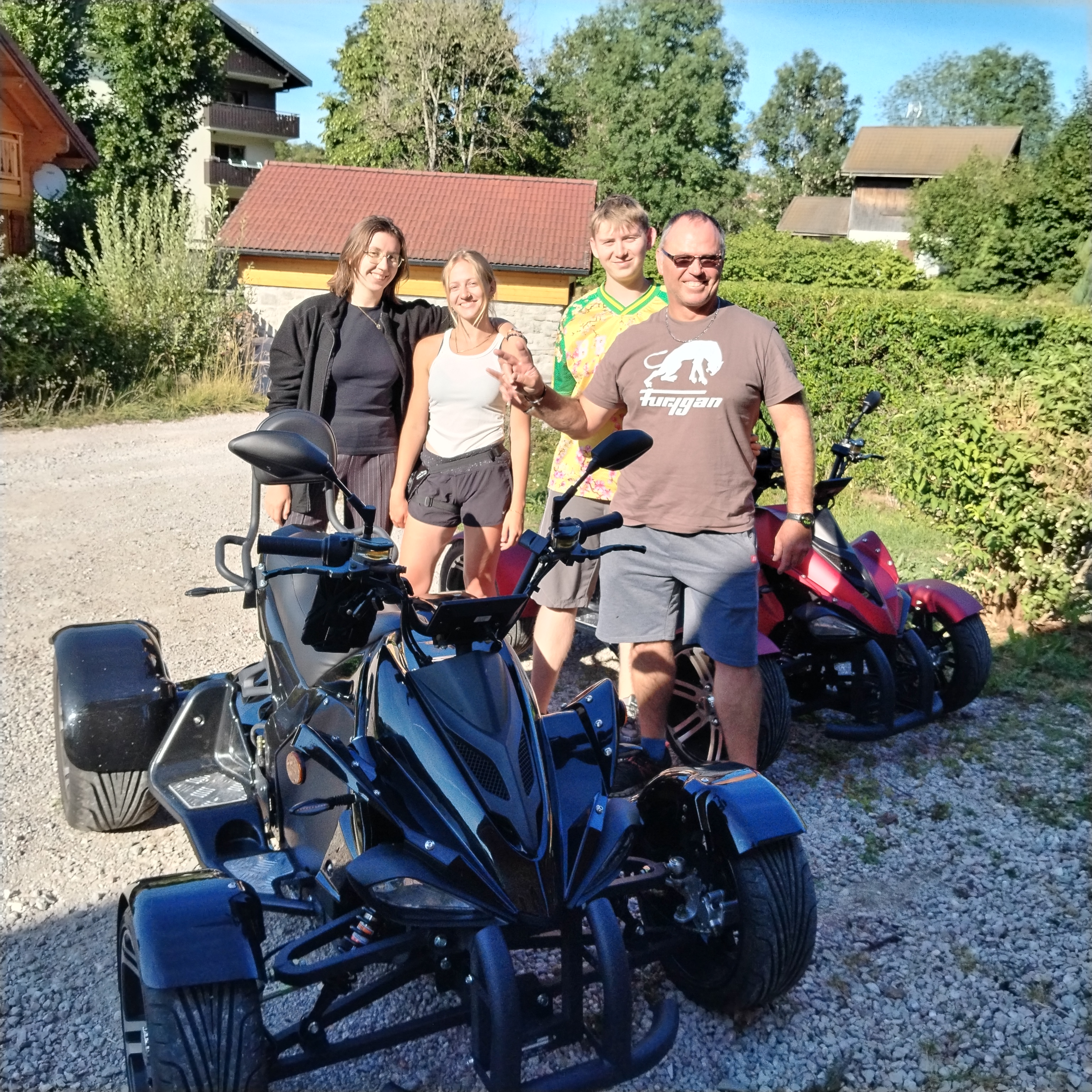 Promenade en famille en quad